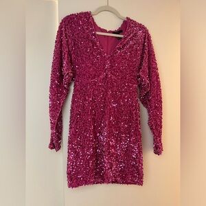 Fun pink sequin dress